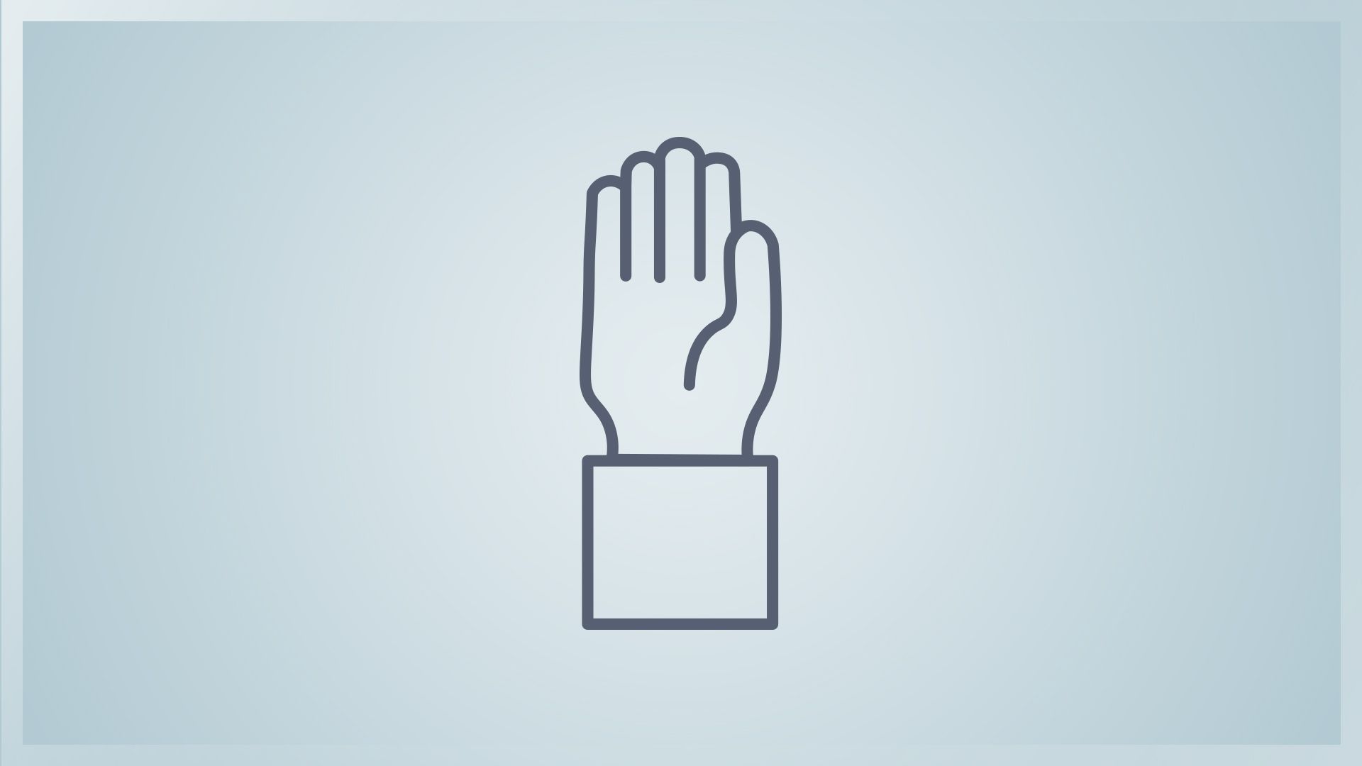 una mano alzata.