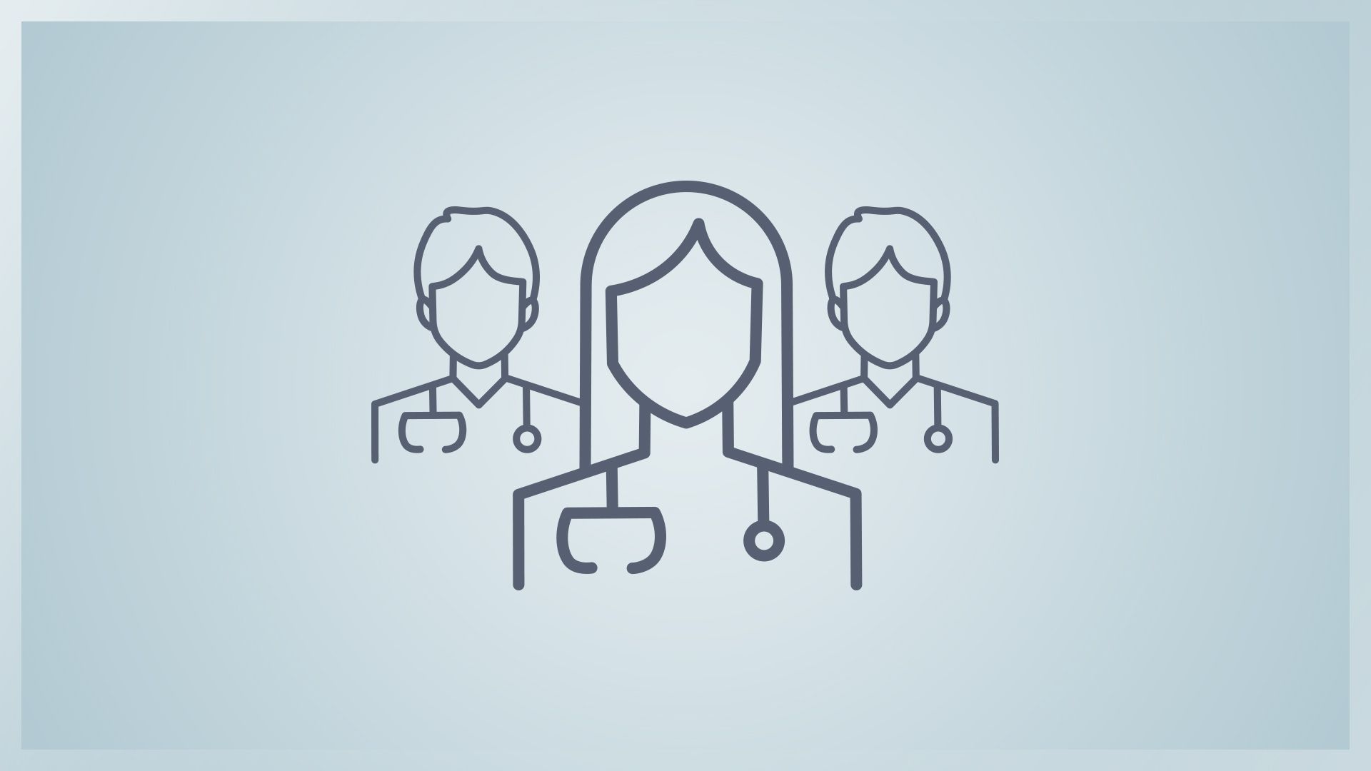 Icon von 3 Personen mit Stethoskop
