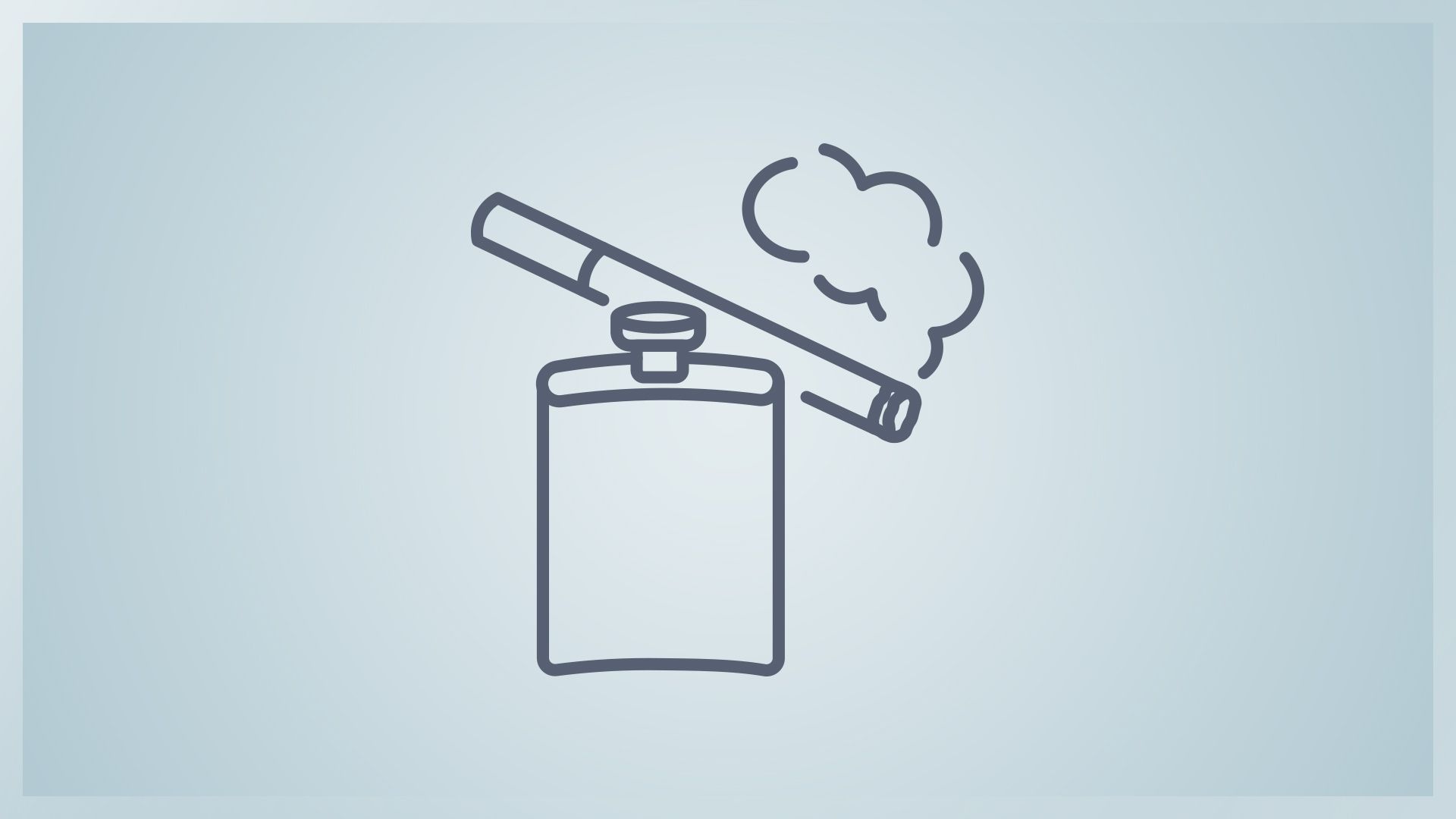 Icon eines Flachmanns und einer Zigarette