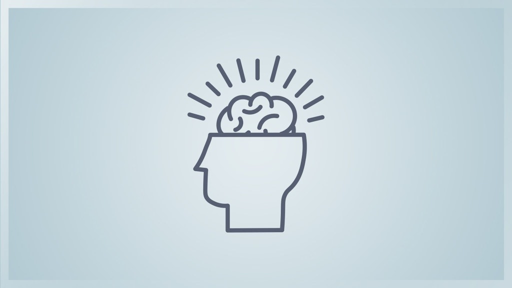 une tête montrant le cerveau.