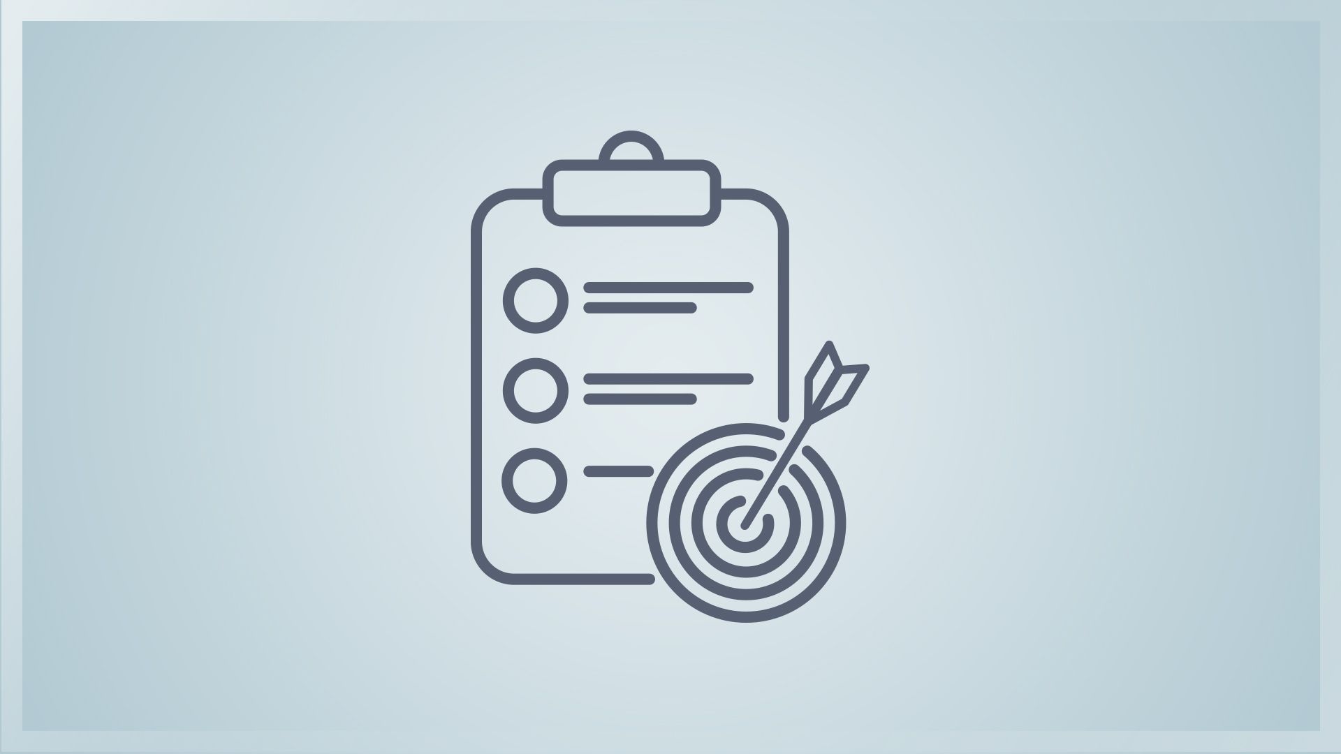 Icon eines Klemmbretts mit einer Zielscheibe