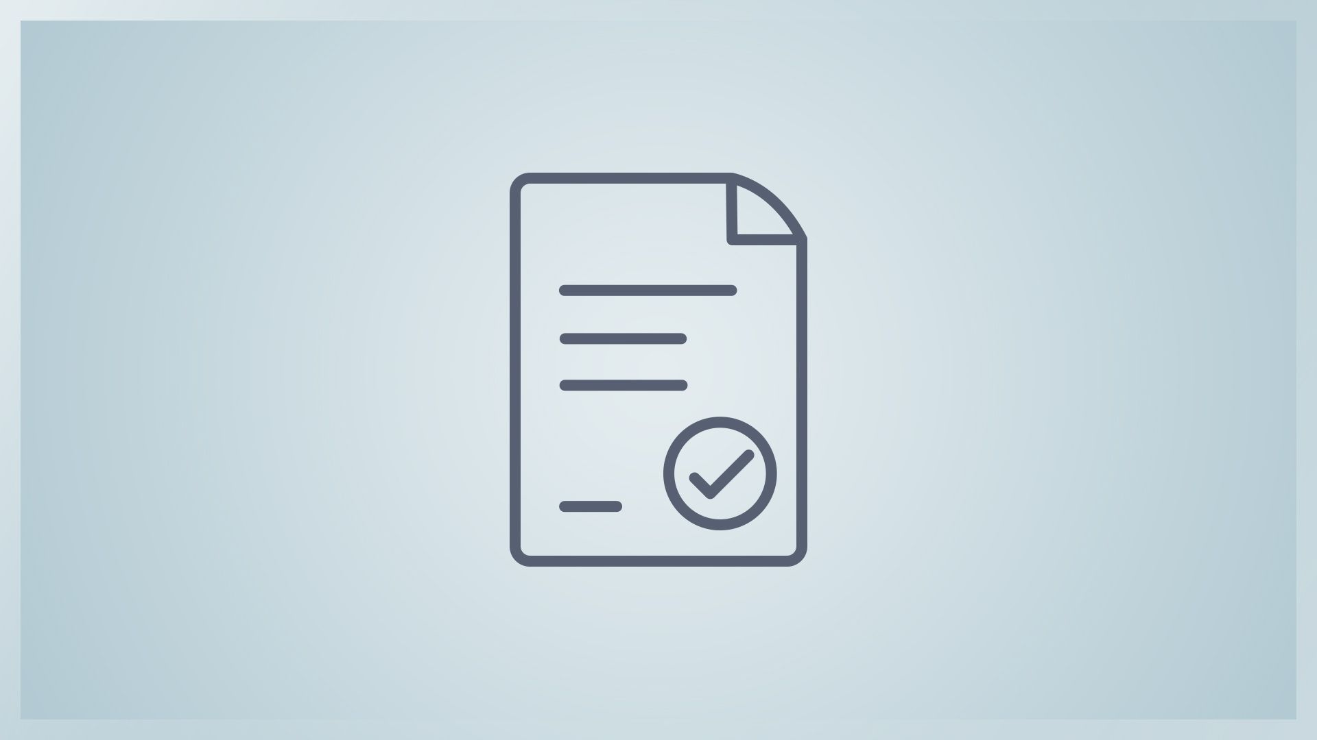 Icon eines Papiers mit Häkchen