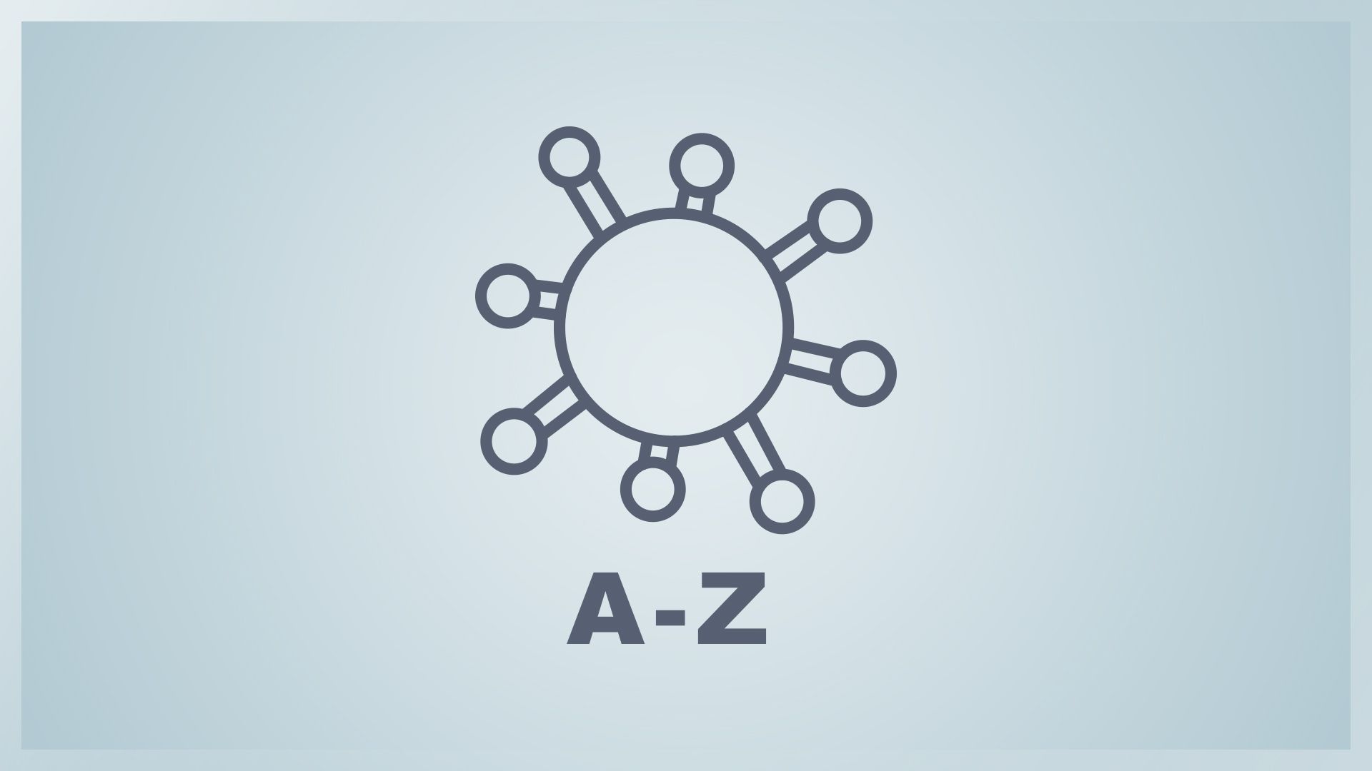 Icon eines Virus mit "A bis Z" geschrieben