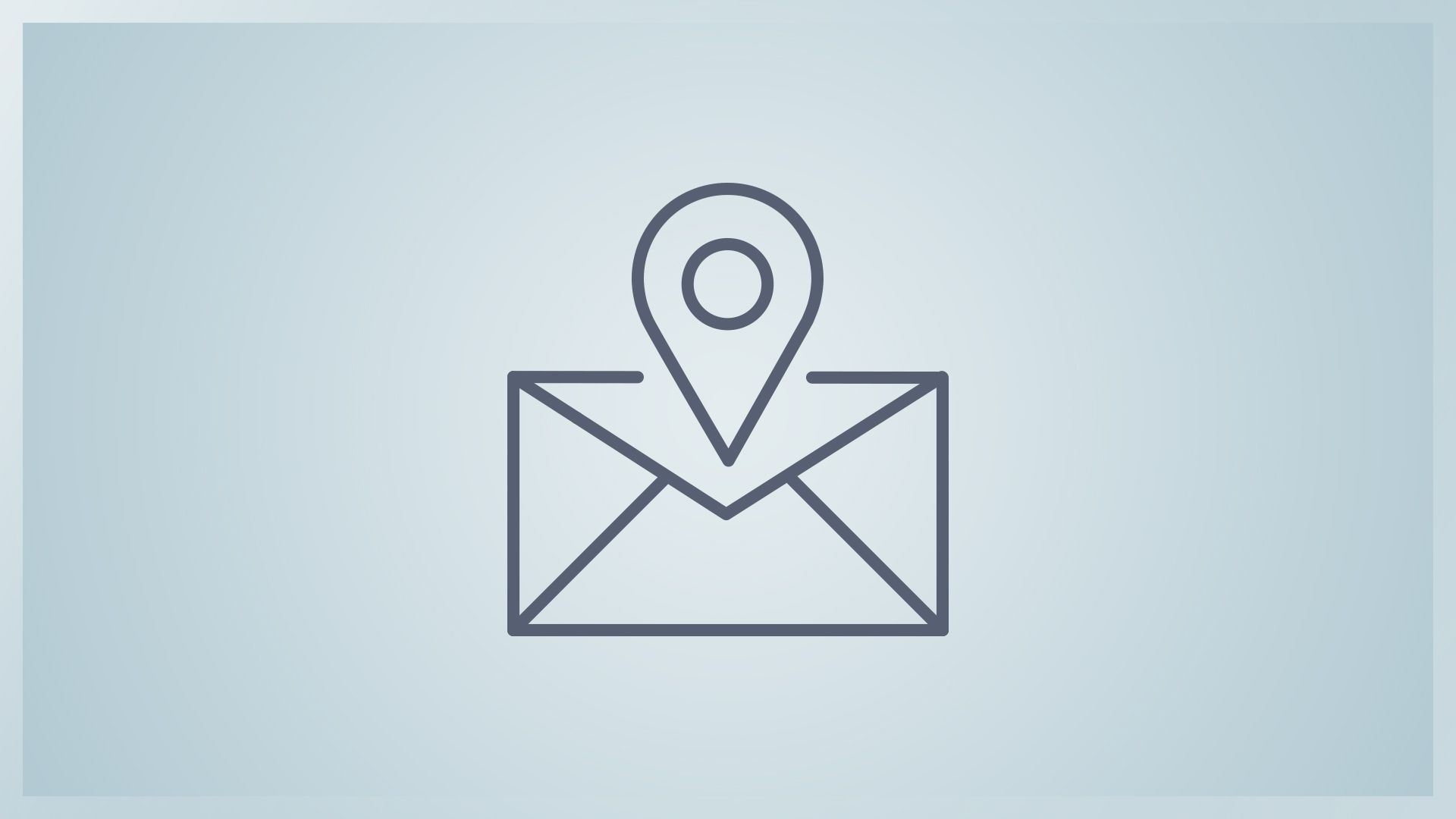 Icon eines Kuverts und einer Kartenmarkierung