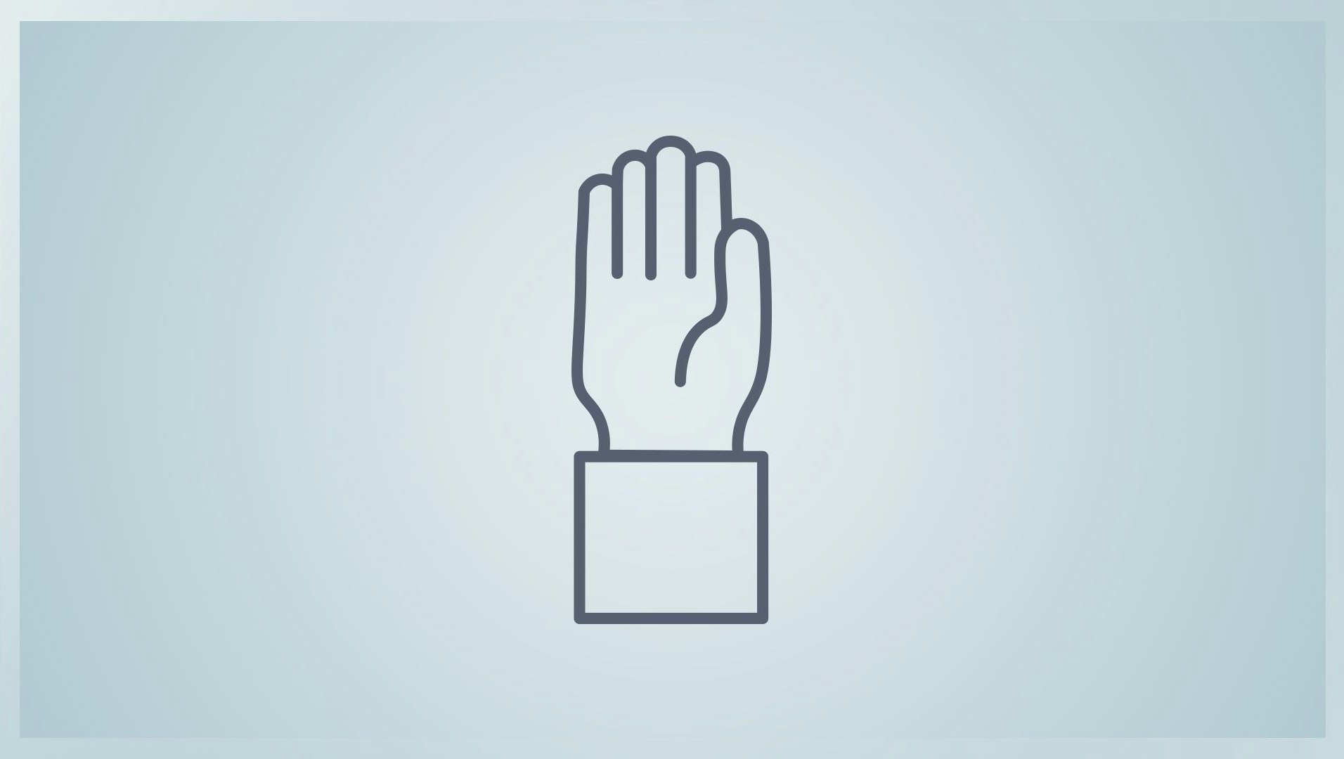 Icon einer aufgesteckten Hand