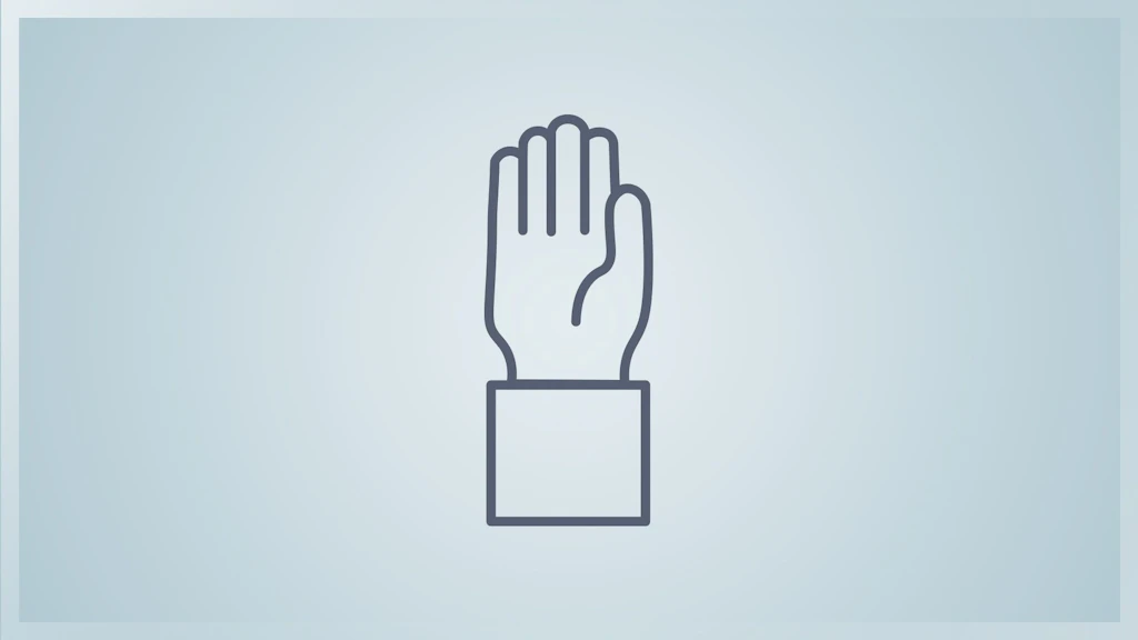 Icon einer aufgesteckten Hand