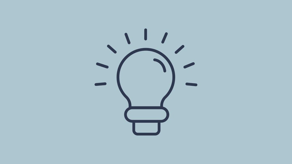 Icon einer Glühbirne, die für "sich Gedanken machen" steht