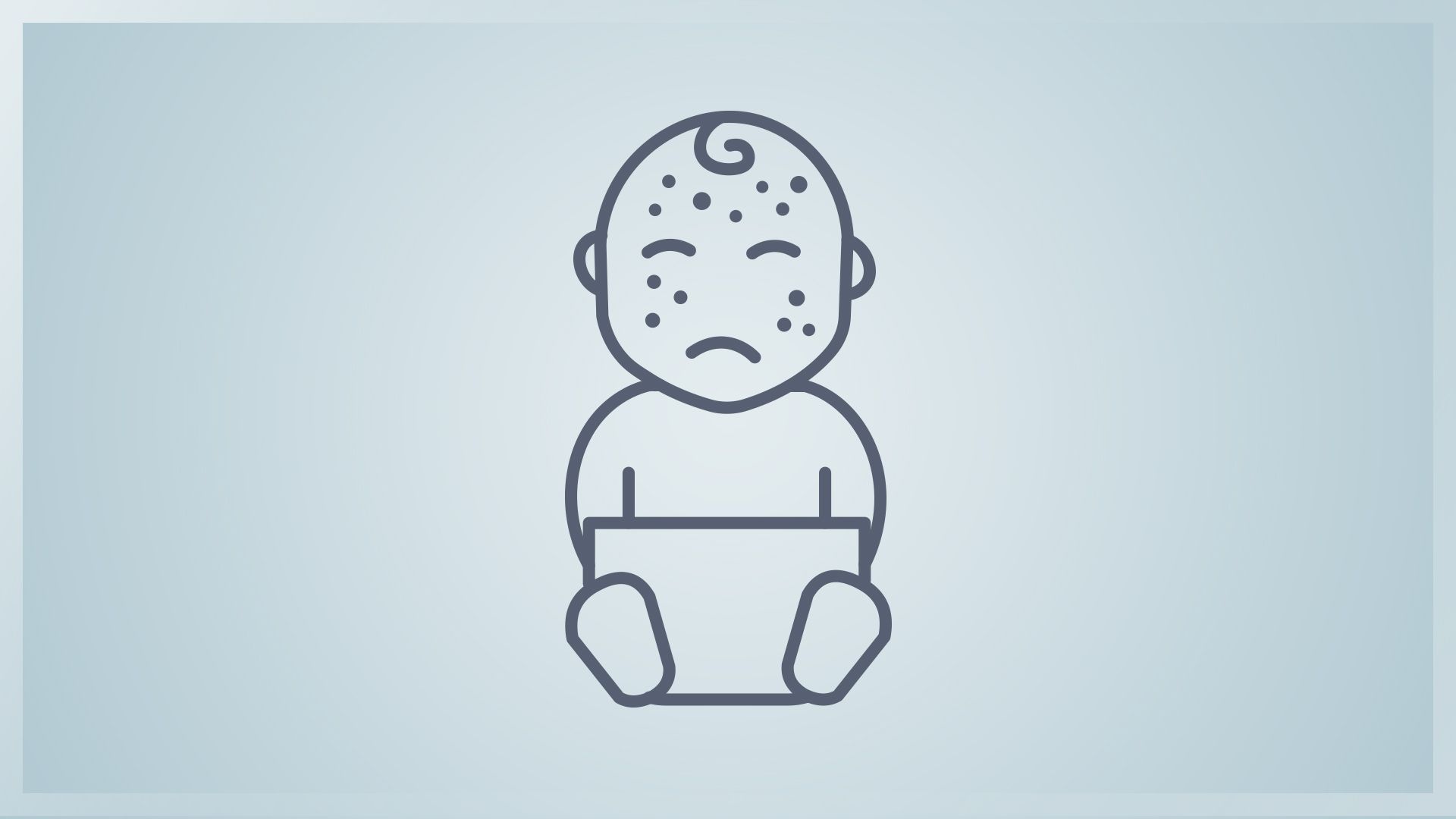 a baby with pox marks.