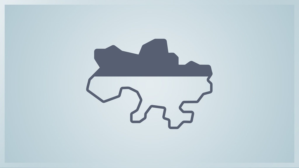 une icône montrant le contour de l’Ukraine.