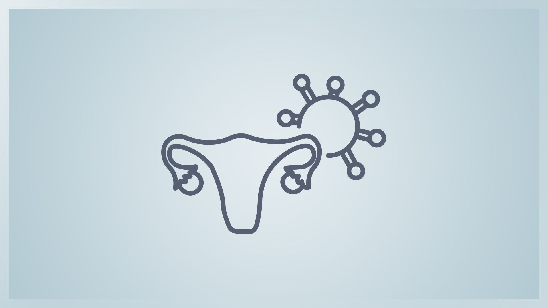 sistema riproduttivo femminile davanti a un virus.